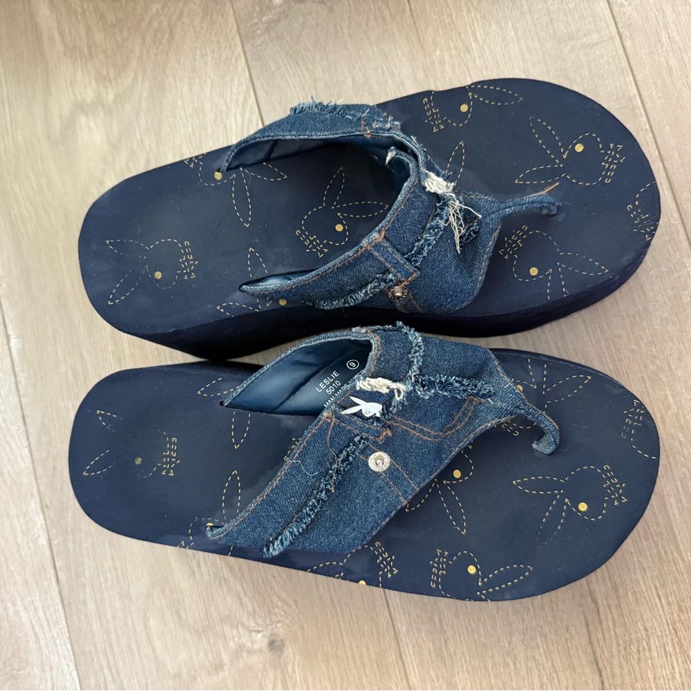 Playboy Denim Flip Flops — 2002